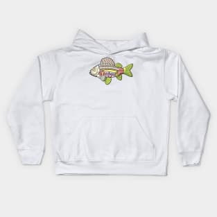 Colorful Fish Anatomy Illustration Kids Hoodie